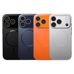 iPhone 17 Style MagSafe Compatible Phone Case for iPhone 16/15/14 Pro Max, PC Magnetic Conversion Case with Large Camera Cutout, Shockproof Anti-Fingerprint Protective Cover, Matte White Luxury Texture Case for Men Women