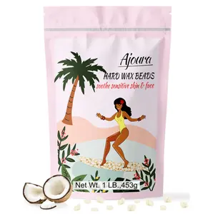 Ajoura 1lb Refill Wax Beans for Hair Removal Kit, Brazilian Coarse Waxing for Bikini, Face, Eyebrow, Back, Chest, Legs, Armpit, At Home Waxing Beads for Women Men