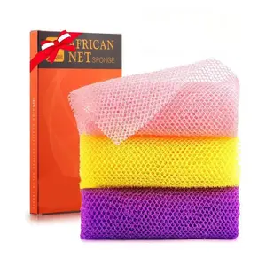 Authentic African Exfoliating Net, Polyester Bath & Hand Cleansing Towel, Absorbent Bathroom Supply