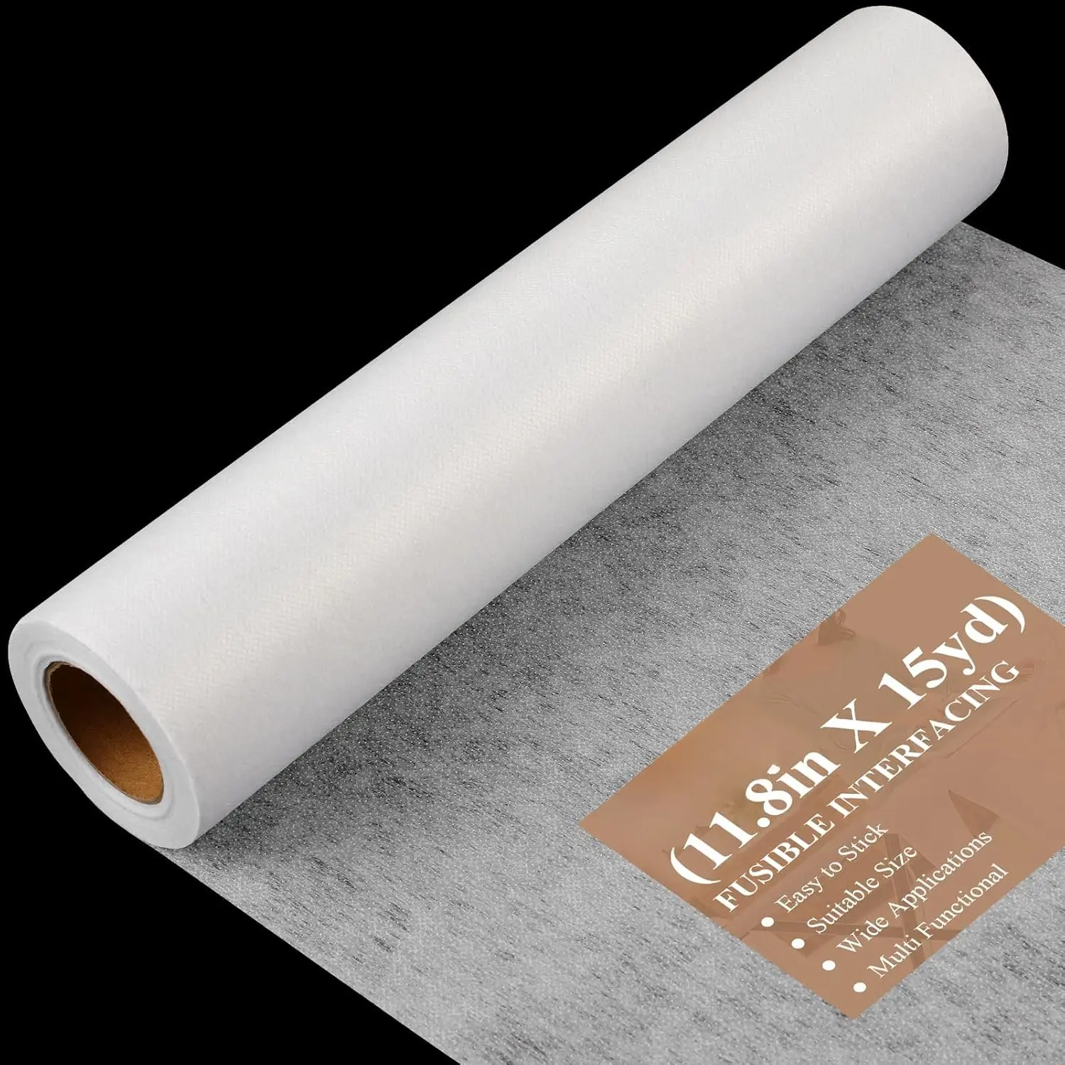 Fusible Interfacing for Sewing, Light Weight White 11.8in X 15yd Iron  Interfacing, Fusible Fleece Interfacing for Sewing for Sewing Supplies and DIY Crafts Supplies