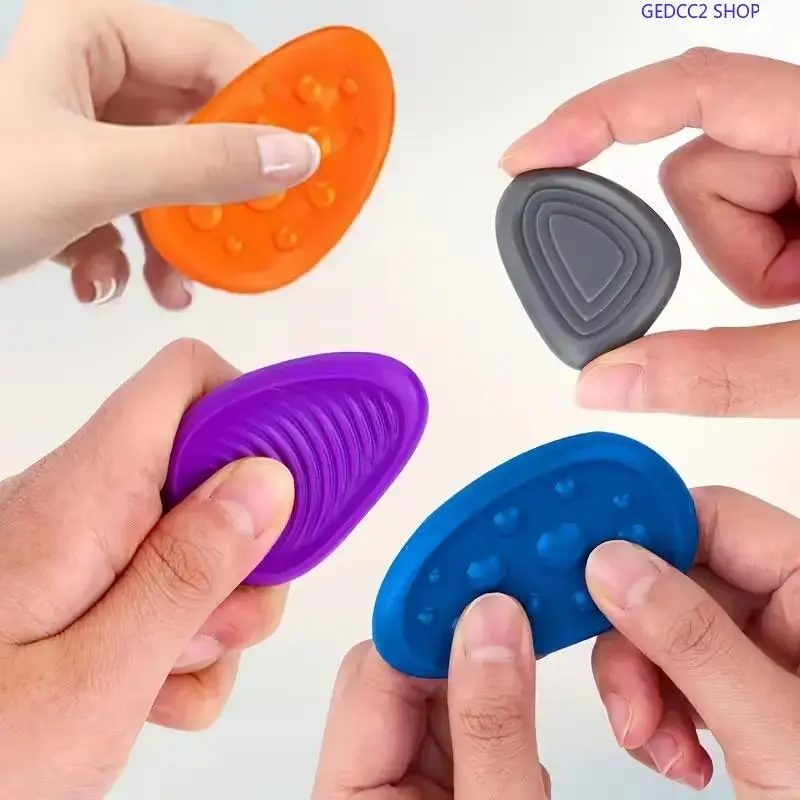 Sensory Stones Fidget Set for Kids, 6-Pack Textured Worry Stones for Calming and Focus, Durable Washable Stress Relief Aid for Sensory Play, Sensory Fidgets