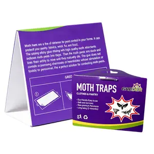 “Advanced Dual-Action Pantry Moth Traps with Pheromones, Sticky Indian Meal Moth Catchers for Kitchen, Helps Eliminate Household Moths and Capture Various Flying Moths (10 Pack, Purple).”