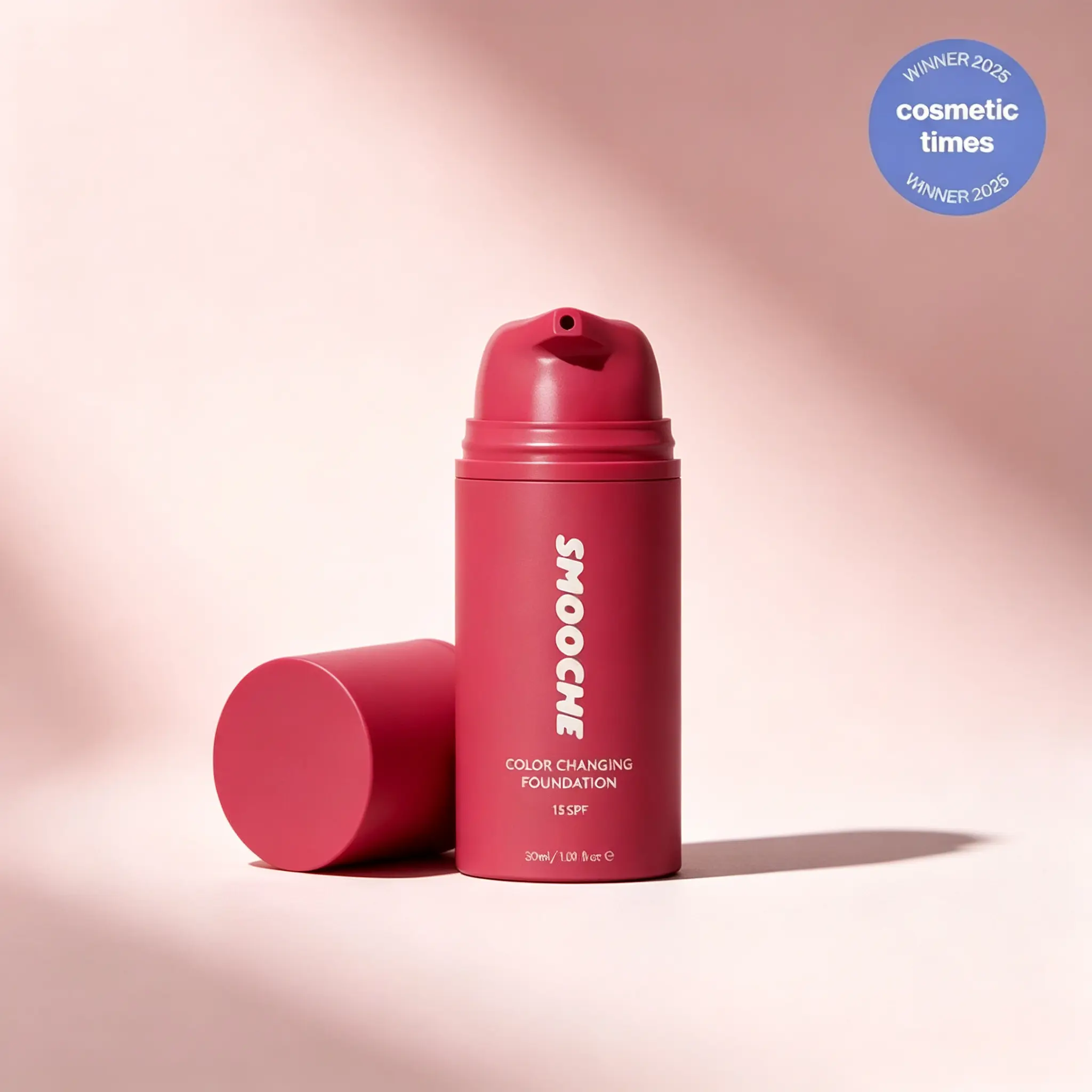 Smooche Auto Tone Adjust Liquid Foundation, SPF15 Daily Sun Protection, All‑Day Flawless Wear, Vegan Cruelty‑Free Clean Base Makeup for Natural Skin Finish