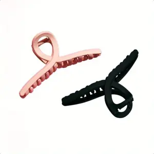Gimme Beauty Loop Claw Clip Duo Gentle Hold Accory for All Hair Types NonSlip Firm Grip Design for Daily Styling Premium Clips for Fine and Short Hair Black and Tan 2 Pack headbands hair accessories headbands hair accessories
