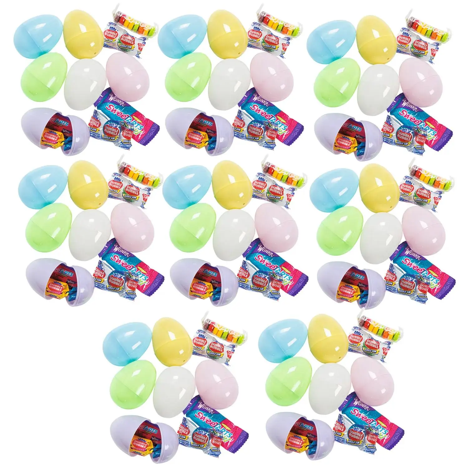144-Pc Pastel Candy-Filled Plastic Easter Eggs, Delightful Party Favors & Basket Stuffers with Tasty Treats for Holiday Egg Hunts 144-Pc Pastel Candy-Filled Plastic Easter Eggs, Delightful Party Favors & Basket Stuffers with Tasty Treats for Holiday Egg Hunts