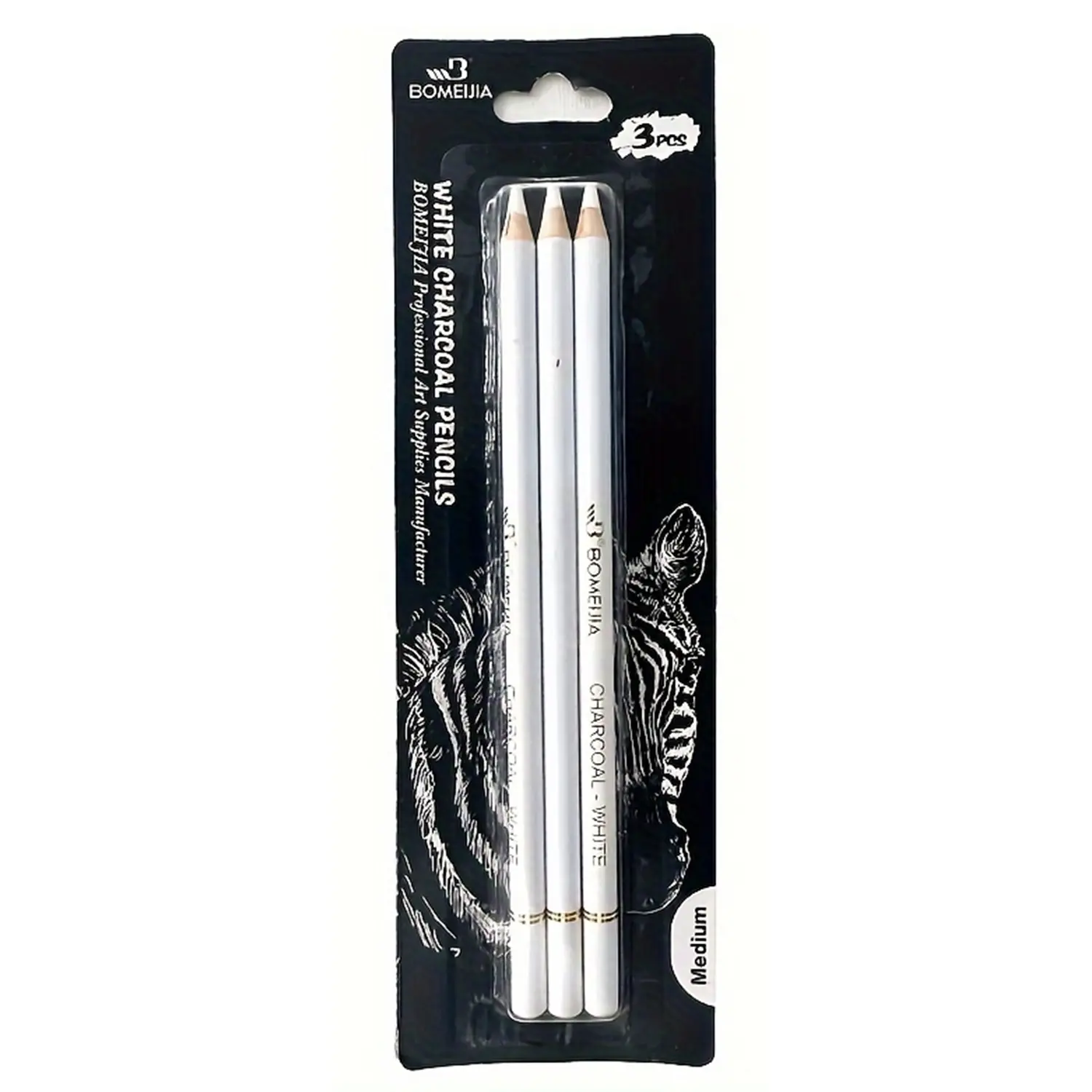 Professional White Charcoal Pencil Set, 3/6/9pcs Sketch Highlight White Pencil for Drawing Sketching Shading Blending, Art Supplies Drawing Tools for Beginners and Artists, Art Materials
