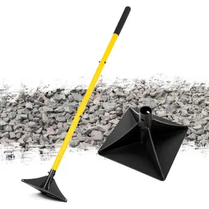 8inchx8inch Steel Roller with 48inch Handles Heavy Duty Manual Compaction Tool for Leveling Soil, Gravel, Sand, Asphalt, Ground, Paving Machine, Driveway, Garden, Courtyard, and Asphalt Road Repair