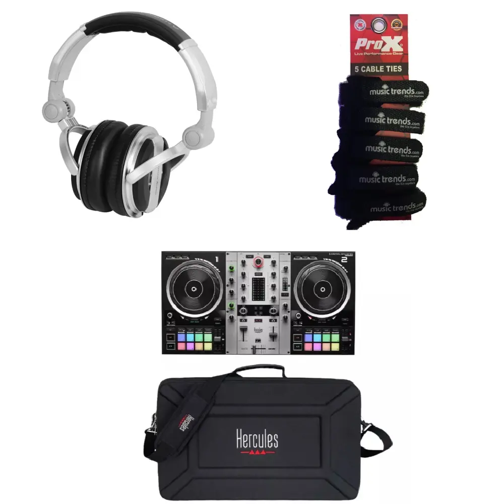 Hercules DJCONTROL INPULSE 500 SILVER EDITION w/ Transport Bag + Headphones