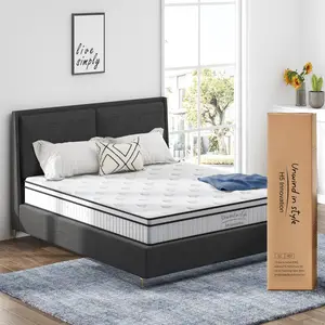 Twin /Full/Queen/King Size Mattress,10/12 Inch Hybrid Mattress, Individually Pocketed Innerspring, Medium FirmTwin
