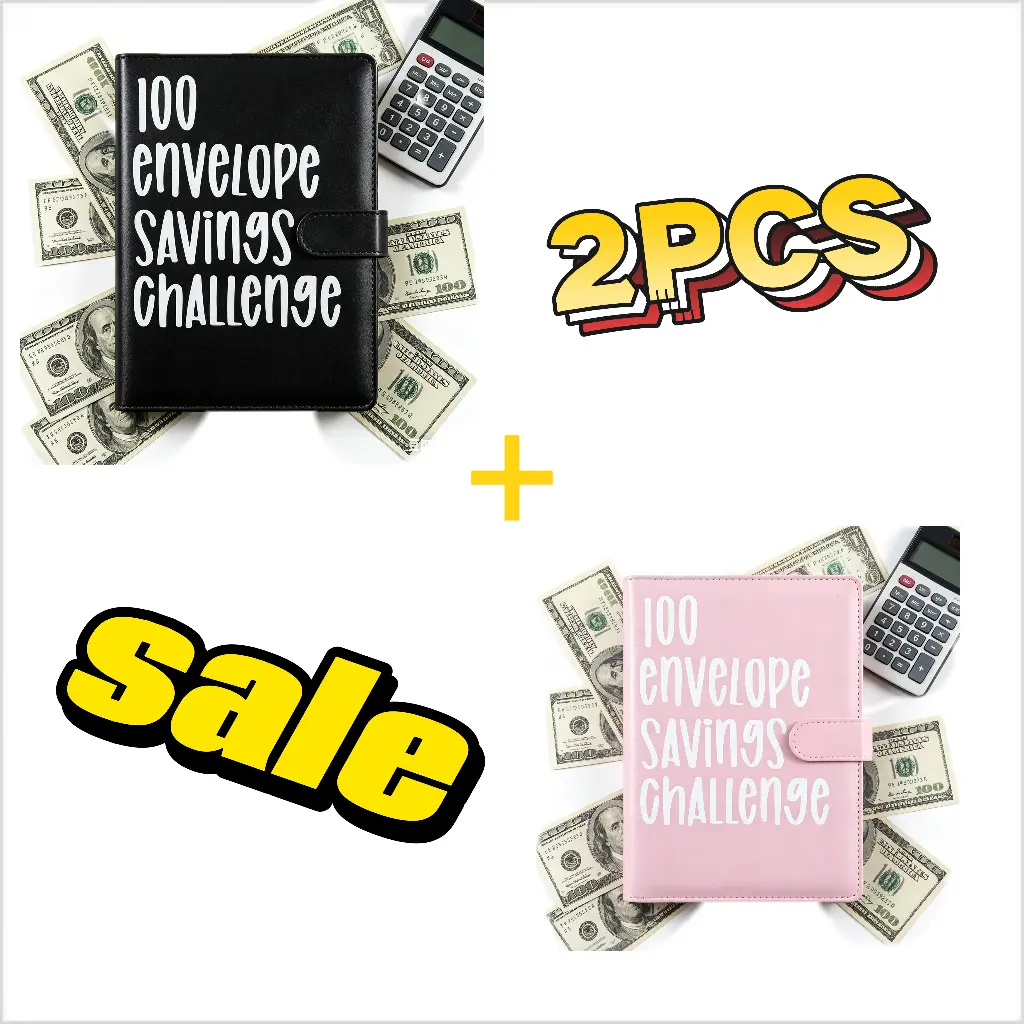 2026 Cash Envelope Challenge Savings Binder, A5 Pink Funny Budget Planner, 100pcs Numbered Saving Envelopes, 100 Days Simple Way Save $5050, Home Daily Money Management Book