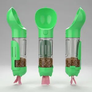 3-in-1 Portable Dog Water Bottle with Foldable Bowl & Waste Bag Dispenser – Leak-Proof Travel Set