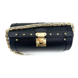 Pre-owned Louis Vuitton LV Papillion Trunk Black Epi Leather Shoulder Bag