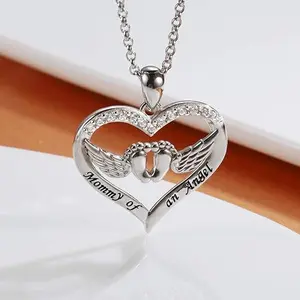 Miscarriage Necklace Loss of Pregnancy Rings  Loss Mommy of an Angel Memorial Jewelry Sympathy Gift for Women Mom (necklace miscarriage)