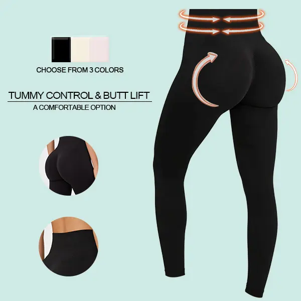 Women's Solid Color High Waist Sports Leggings, designed for workout.Breathable and comfortable, ideal for yoga, gym exercise and running.Suitable for all seasons, a must-have for women's active wear. daily casual wear versatile comfort tiktokshopspringgl