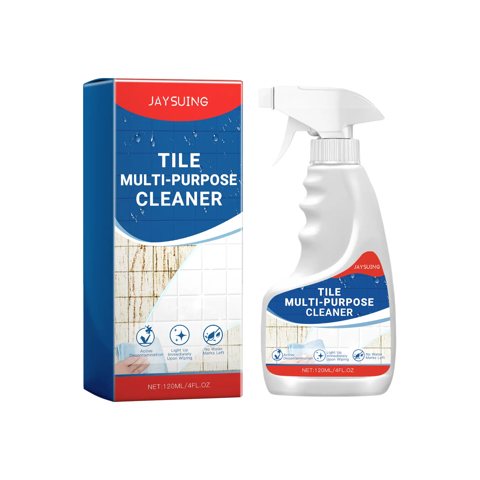 Jaysuing Ceramic Floor Cleaner Spray with Surfactant, Disodium EDTA - Household Active Decontamination Supply for Floors, Walls, Tile Polishing, Maintenance
