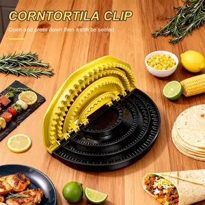 4-in-1 Corn Tortilla Sealer Press – Adjustable for 4”-6”-8”-10” Corn Tortillas and Tacos/Corn Rolls Making Tools | Easy to Clean, BPA-Free, Durable, and Ideal for Home Cooking – Kitchen Essentials (Yellow and Black)
