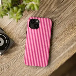 Striped Pink on Pink Tough Phone Case