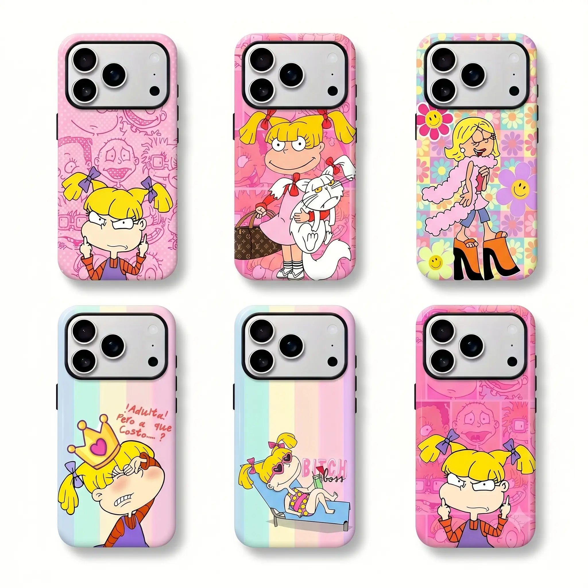 Cartoon Little Boy R-Rugrats Mobile Phone Case Compatible with iPhone 17 16 15 14 13 12 11 Pro Max Anti-Fall Transparent Soft Back Shockproof Silicone TPU Bumper Drop Protection Cellphone Cover
