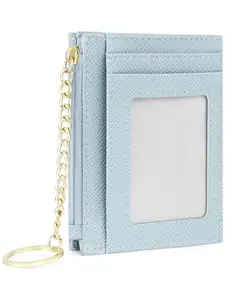 Blue Wristlet Card Holder Stylish Wallet
