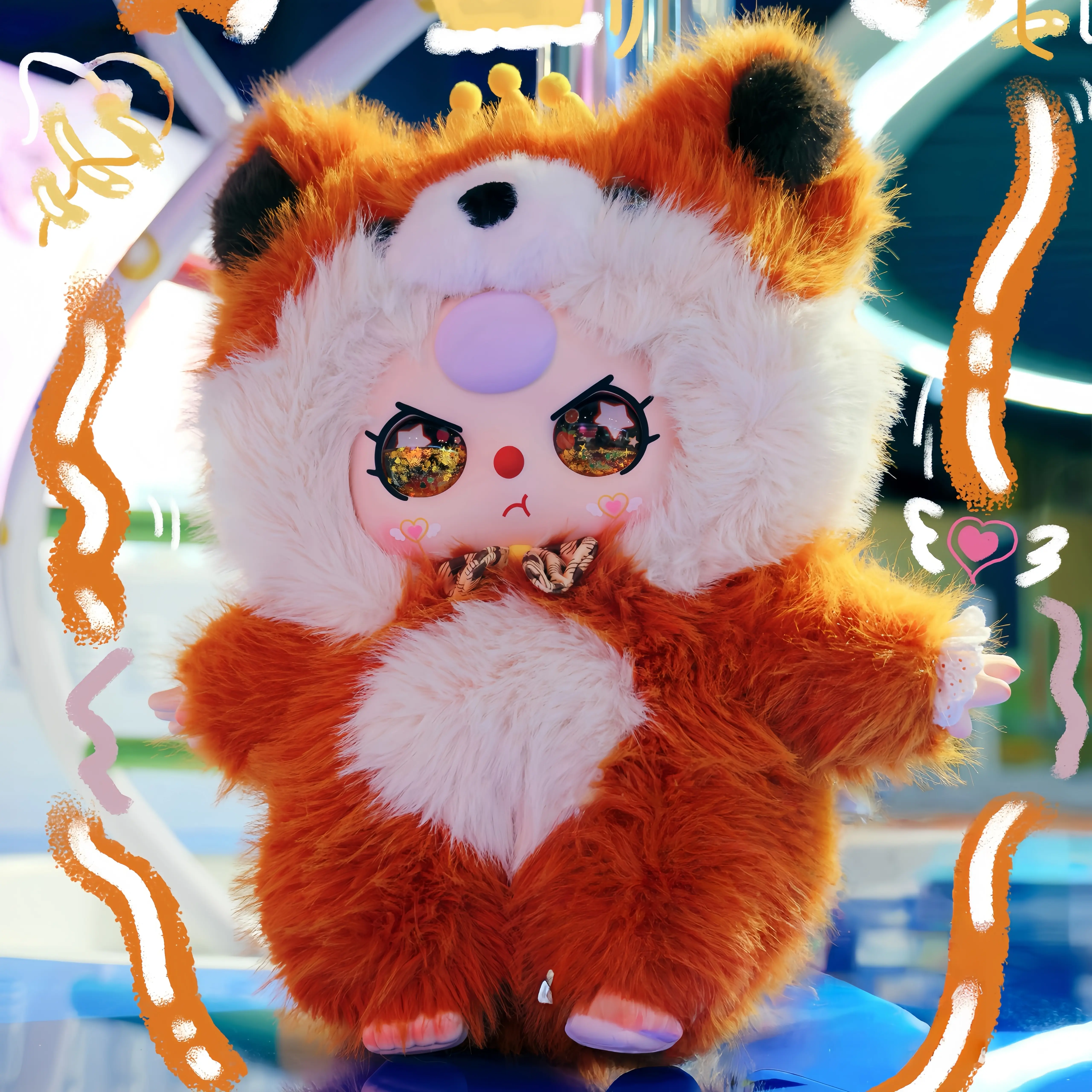 US  Baby Three-AI 800% series  Bunny Plush Dolls Soft Collectibles  Hidden Style 1/18