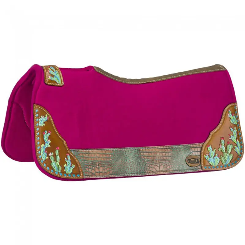 Tough 1 Hand Painted 1" Pink Cactus Saddle Pad