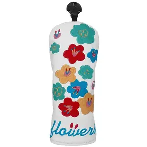 Embroidery Small Flower Golf Club Covers, with colorful flower embroidery, suitable for club  of multiple sizes, protecting clubs and being aesthetically pleasing, Golf Accessory, Golf Supply