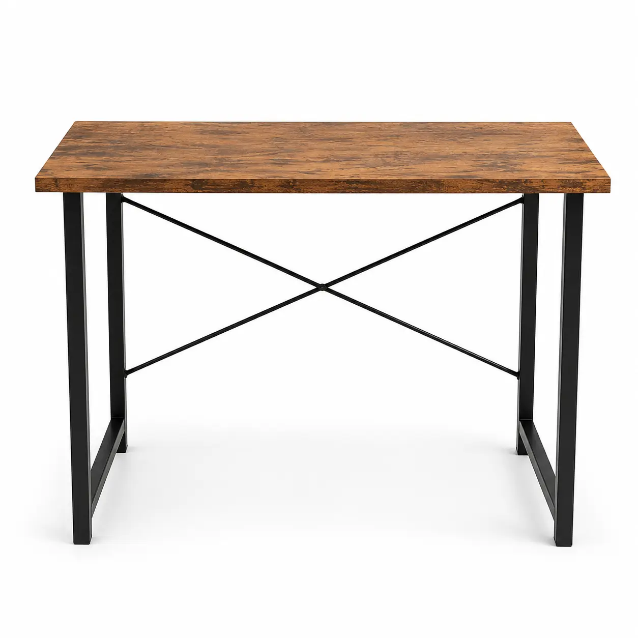 32 Inch Compact Computer Desk with Wood-Look Top & Metal Frame - Portable for WFH Setup, Study Setup for Learning at Home, Bedroom Use