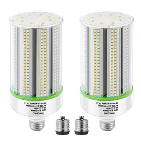 TONGDAO 2-Pack 50W Corn LED Light Bulbs, E26/E39 Base, 120-277V 5000K, HID HPS Mercury Vapor CFL Metal Halide Lamp Replacement for Garage, Work Shop