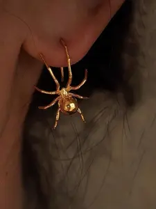 Unique High-end Handcrafted Silver/gold Spider-shaped Earrings, Fashionable and Unique Women's Earrings, Women's Gift Jewelry