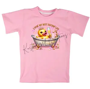 Livin' My Best Duckin' Life • T-shirt Tee Shirt Comfortable Unisex Top Sublimation Casual Graphic Shirts Funny Cute Sarcasm Sarcastic Duck