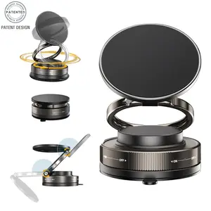 360° Adjustable Vacuum Magnetic Phone Holder, Suction Cup Phone Mount for Magsafe, Portable Cell Phone Holderfor Car,Makeup/Gym/Mirror, Fit for iphone 11 and above