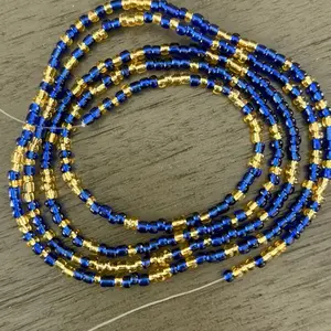 Golden Sapphire tie on waist beads