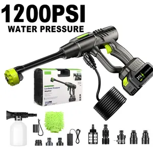 Cordless Pressure Washer,Portable Bottle Washer with Single-Port Charging Base for Car, Home Cleaning & Garden Watering