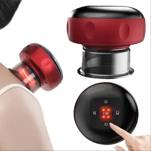 Electric Smart Heating Cupping Massager, 12 Gears Smart Vacuum Suction Body Massage Tool, Portable Rechargeable Massage Tool for Body Care, Gift