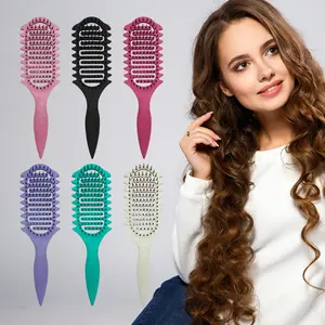 Mason Pearson Curl Styling Brush for Curly Hair - Black & Purple Wavy Thermal Defining Unbraiding Comb for Hairline Care & Dandruff Removal curl defining brush dandruff remover comb Personalized  Hair Comb with Massage