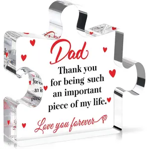 Birthday Gifts for Dad: Appreciation  Puzzle Plaque - Christmas Stocking Stuffers Gifts Ideas for Dad from  for  Office Table Desk Decor