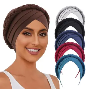 Set of 3/5 Stylish Handmade Twist Braid Headwraps - Baotou Hats for Women'S Everyday Use And Gifting