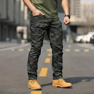 SpringTacticalPantsMen'sCamouflagePantsOverallsAutumnOutdoorMulti-BagWear-ResistantTrainingPantsCasualPants