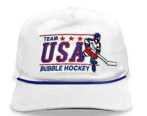 Celly Hockey. USA Bubble Hockey Snapback in White