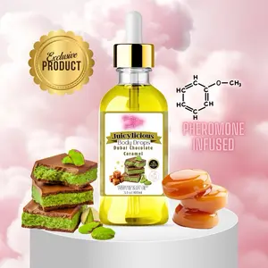 (NEW!) Dubai Chocolate Caramel Pheromone infused Body Oil - Juicylicious Body Drops