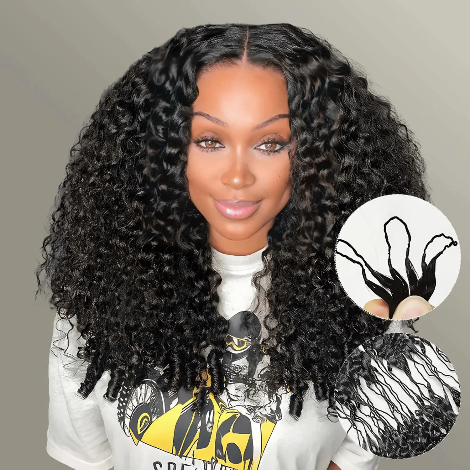Megalook Burmese Curly/Afro Kinky Curly Crochet Human Hair Designed for Miracle Knots Boho Braids Plush Texture Time-Saving Wear