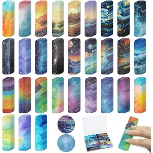120 anxiety sensory stickers, including 2 textured desk fidget calming stickers, with storage box—colorful sensory strips for adults and teens for anxiety relief