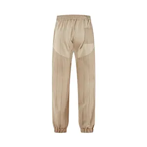 Men's Summer Lightweight Loose Fit Linen-Blend Drawstring Casual Pants with Patchwork 3103 Camouflage Set Breathable