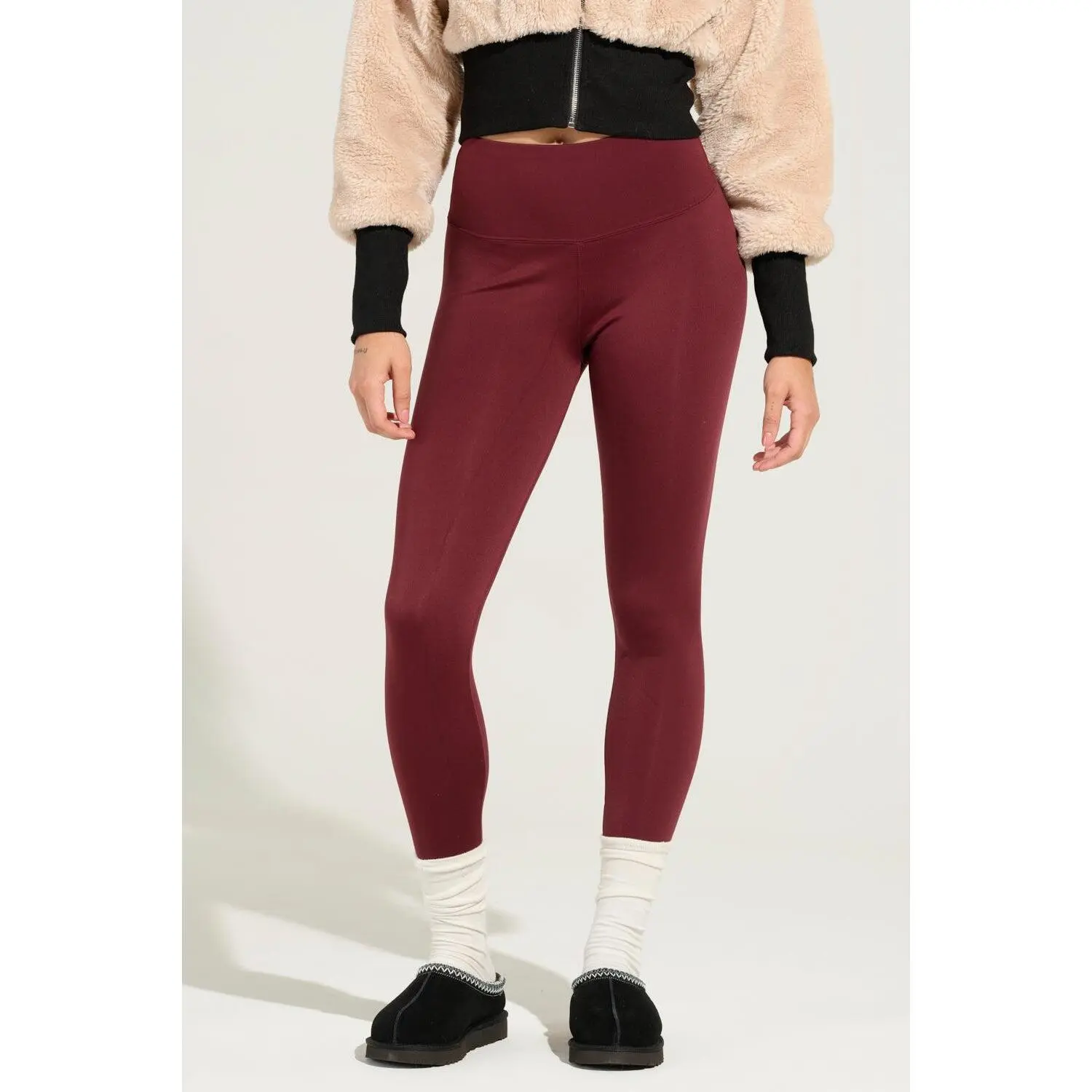 SNUGGLE FLEX FLEECE LEGGING IN RED