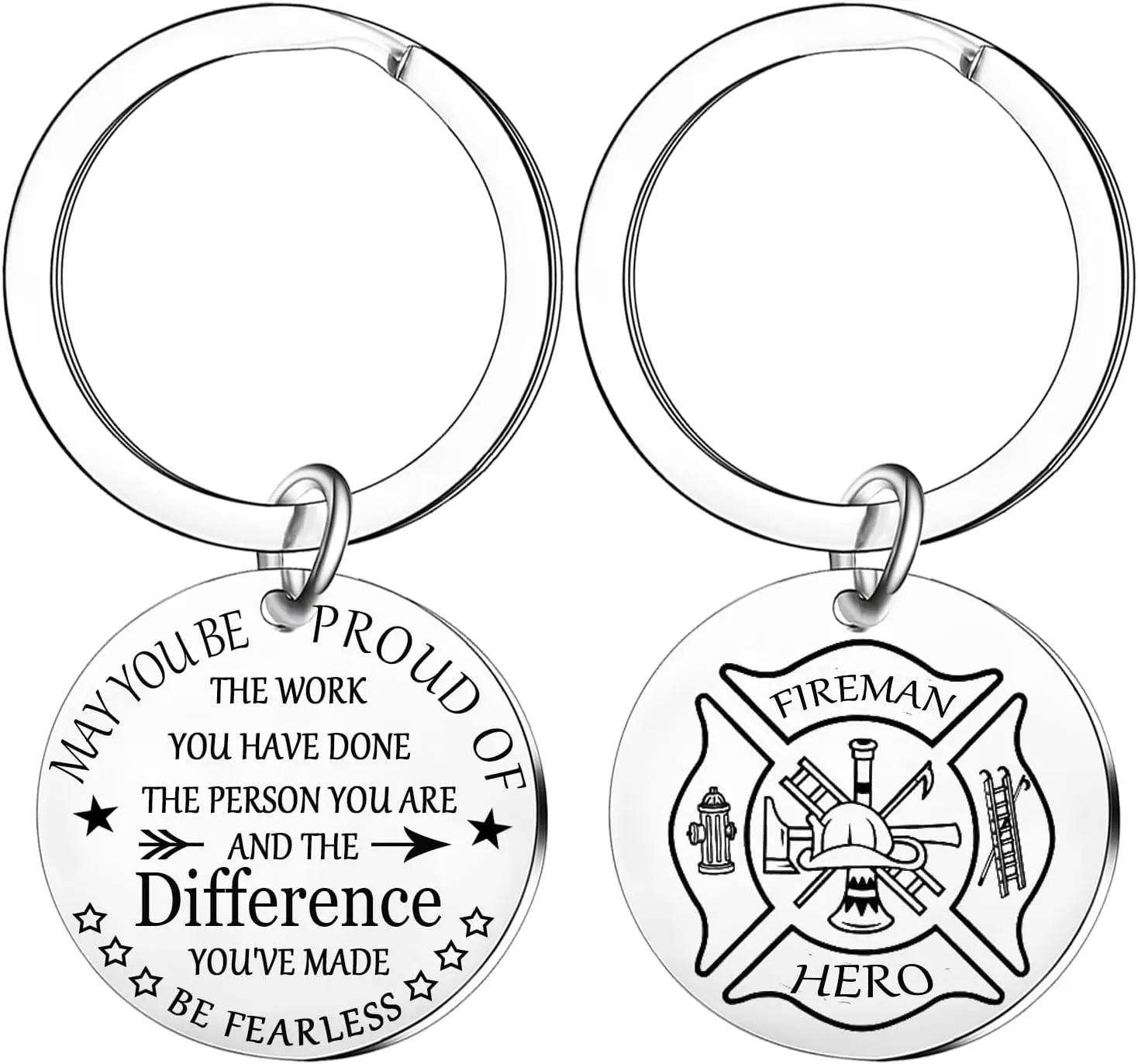 Firefighter Keychain Firefighter Appreciate Gifts For Fireman Birthday Valentines Day Gift For Dad Husband Firefighter Firemen Retirement Gift