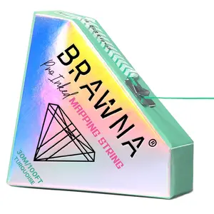 BRAWNA 30 Meters ( 100 Ft ) Mapping String for  and Lip Measuring - Turquoise - PMU, Microblading, Brow Tint , Lamination Supplies -  eyebrow  henna eyebrow  razors