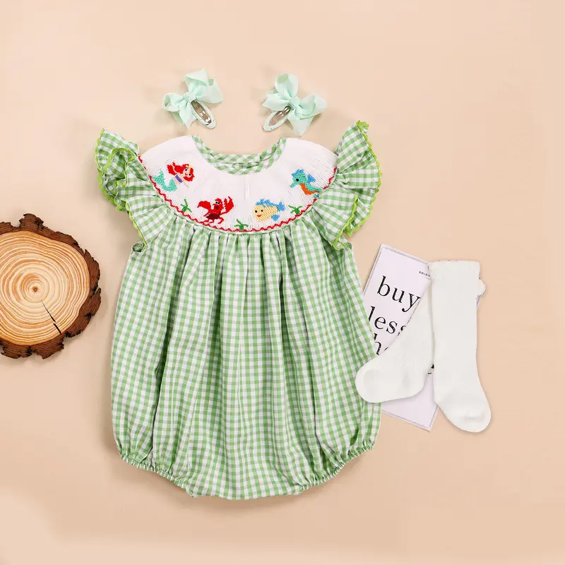 1st birthday smocked dress Birthday Smocked Dress in Polka Dot main image 1