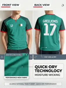 2026 Algeria National Team Soccer Jersey, Quick-Dry Breathable, Moisture-Wicking, Advanced Technical Knit Support Gear