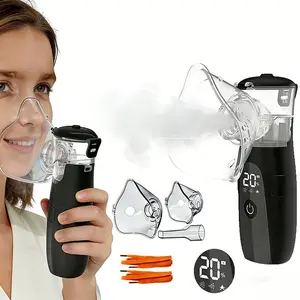 Portable Facial Steam Mask Rechargeable Handheld Humidifier Automatic Cleaning LED Display Home Travel Care Instrument Beauty Devices Face Steamer