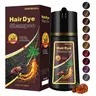 IEMOKODA 500ML Black Hair Dye Shampoo Instant 3 in 1+99.99% Grey Coverage-Herbal Ingredients Haircare Product for Hair Color Mother's Day Gift